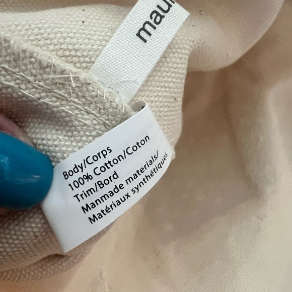 NWT Maurices Cotton USA American Flag Preppy Beach Bag Tote Costal Casual - Picture 6 of 10